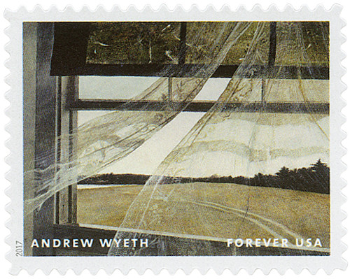 5212a  - 2017 First-Class Forever Stamp - Andrew Wyeth Paintings: "Wind From the Sea"