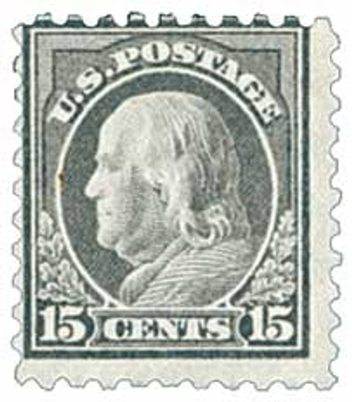 437  - 1914 15c Franklin, gray, single line watermark
