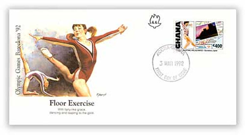 40807  - 1992 OLYS Ghana Floor Exercise FDC