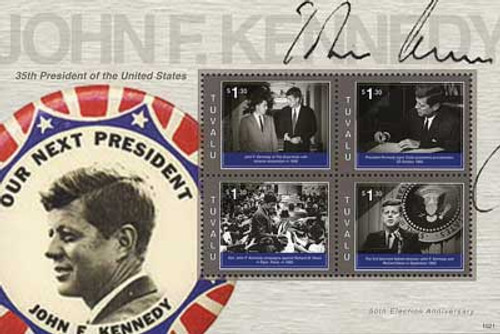 M10776  - 2010 Tuvalu JFK 50th Anniv 4v Mint