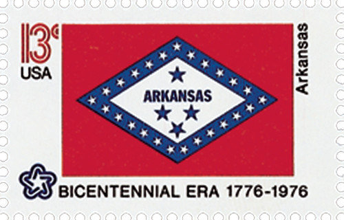 1657  - 1976 13c State Flags: Arkansas