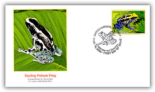 7285493  - 2006 39c NY Dyeing Poison Frog FDC FWD