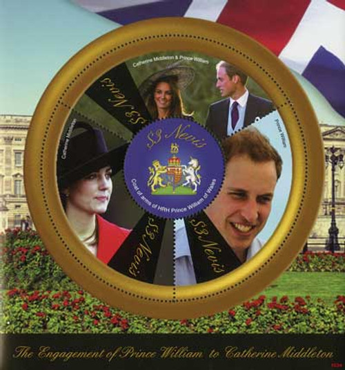 M10755  - 2010 Nevis William & Kate 4v Mint