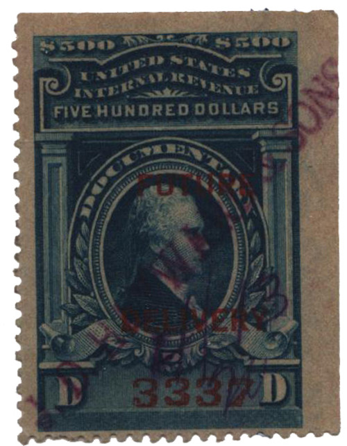 RC20  - 1918-34 $500 Future Delivery Stamp - type I, blue