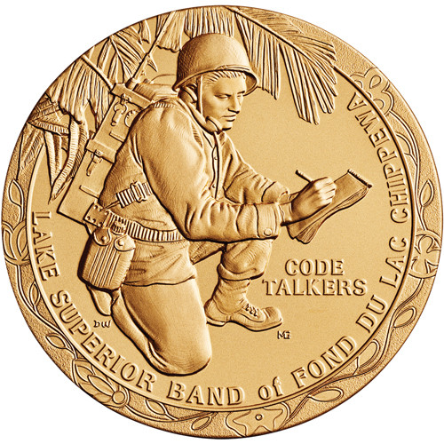 CNM11562  - Chippewa Tribe Code Talkers, 1.5" Bronze Medal, Fond du Lac Banc of Lake Superior