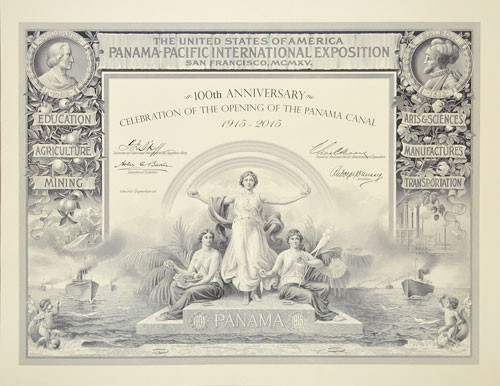 M11563  - Panama-Pacific International Exposition Certificate (17"x 22")