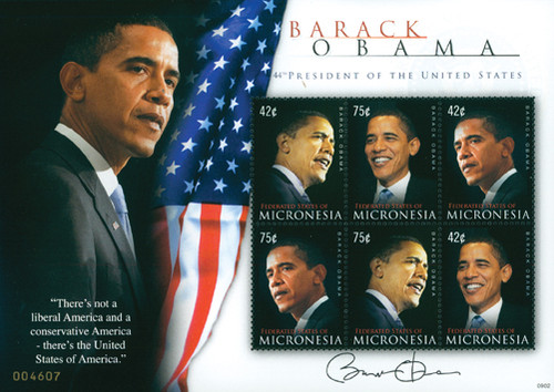 M10360  - 2009 Micronesia President Obama 6v M