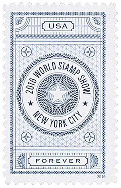 5062  - 2016 First-Class Forever Stamp - World Stamp Show: Blue Vignette