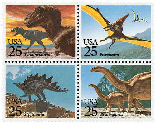 2422-25  - 1989 25c Prehistoric Animals