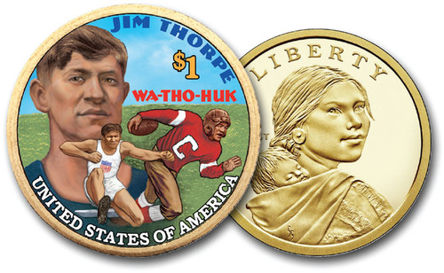 CC13  - Native American "Jim Thorpe", 2018 US Sacagawea Dollar