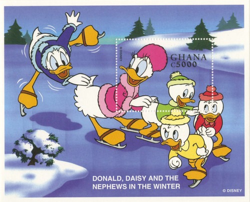MDS297C  - 1998 Disney Celebrates A Year in the Life of Mickey and Friends, Mint Souvenir Sheet, Ghana