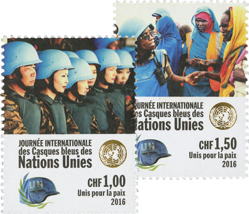 UNG619-20  - 2016 1fr Peacekeepers in Helmets