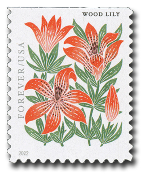 5677  - 2022 First-Class Forever Stamp - Mountain Flora (booklet): Wood Lily