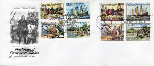 AC29  - 1992 Joint Issue - US and Italy - First Voyage of Columbus