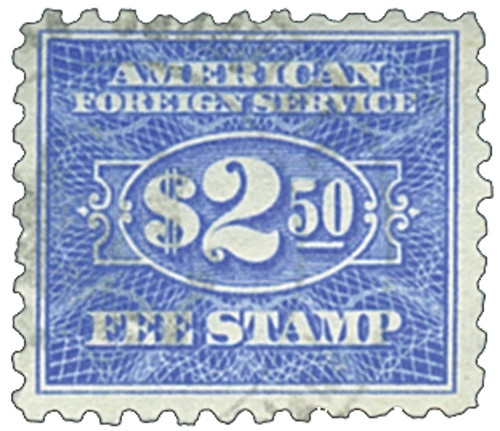 RK29  - 1925-52 $2.50 ultra, fee stamp, perf 10