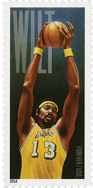 4951  - 2014 First-Class Forever Stamp - Wilt Chamberlain: LA Lakers