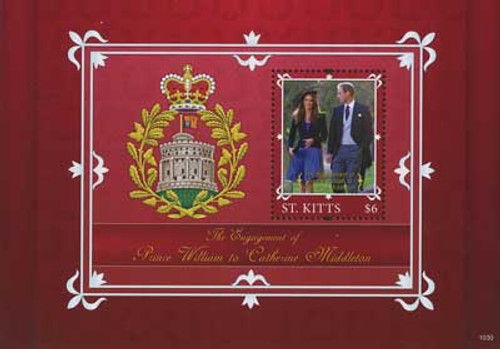 M10764  - 2010 St. Kitts William & Kate s/s