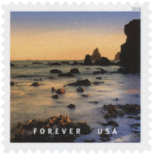 5298r  - 2018 First-Class Forever Stamp - Lone Ranch Beach, Oregon