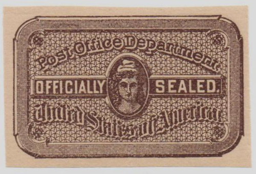 OX6  - 1889 Post Office Seal - thick/extreme thick paper, chocolate
