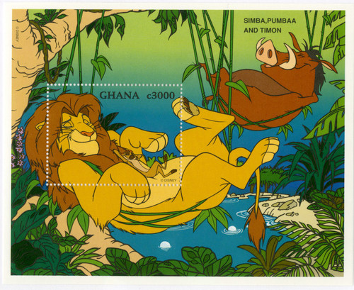 MDS296D  - 1996 Disney's Tribute to Best Friends, Mint Souvenir Sheet, Ghana