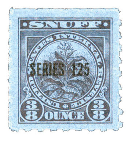 TE1087a  - 1955, 3/8oz Snuff Tax Revenue Stamps - Series 125