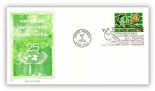 8A279  - 1976 31c 25th Anniversary of UN Postal Admin