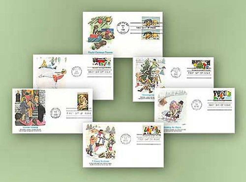 2025-30  - 1982 Christmas Collection/Set of 6 FDC's