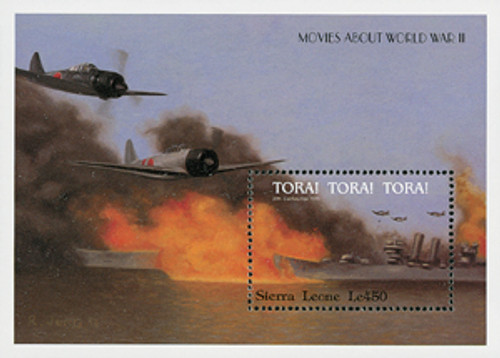 M8056  - World War II Movies - Tora! Tora! Tora!, Mint Souvenir Sheet, Sierra Leone