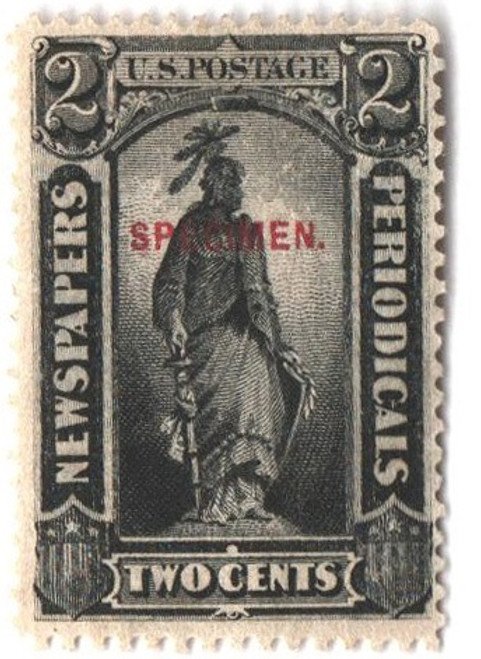 PR57SD  - 1875 2c Newspaper & Periodical Stamp - type "D" overprint, black