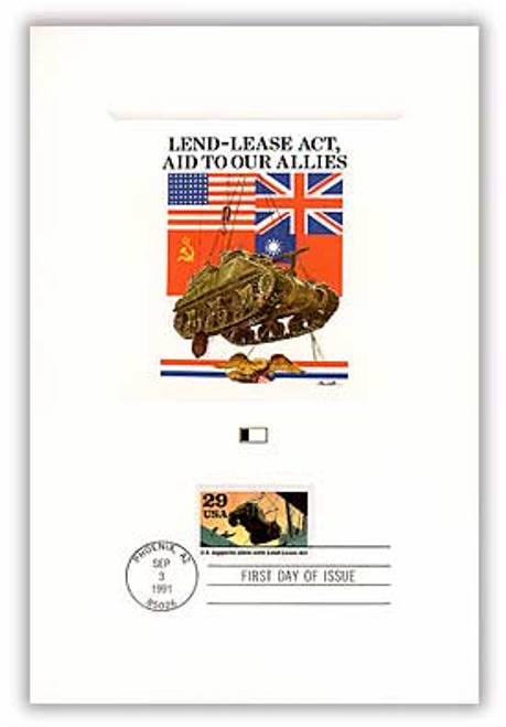 55906  - 1991 WWII-Lend Lease 29c Act Proofcard