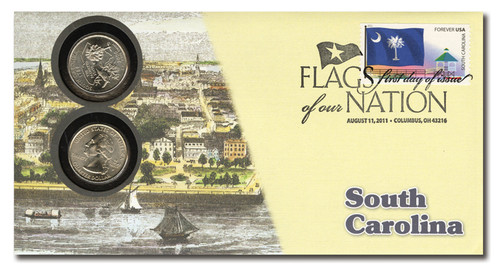 CNC67  - 2011 44c Flags of Nation, SC Coin FDC