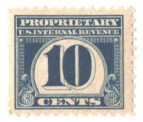 RB71  - 1919 10c  Proprietary Stamp - offset, perf 11, dark blue