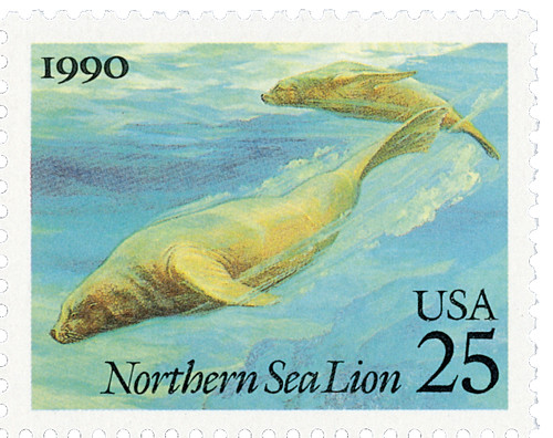 2509  - 1990 25c Sea Creatures: Sea lion