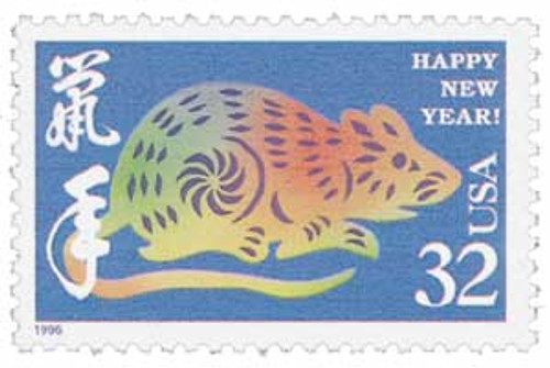 3060  - 1996 32c Chinese Lunar New Year - Year of the Rat