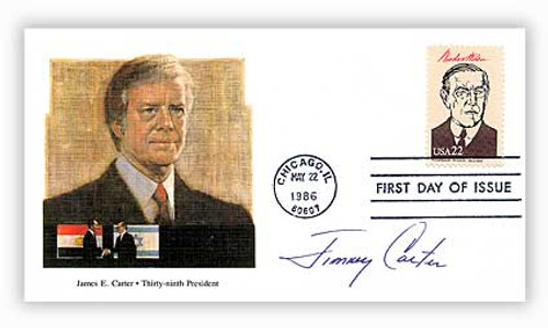 57343C  - 1986 22c Cover with President Jimmy Carter Cachet