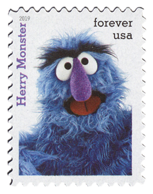 5394i  - 2019 First-Class Forever Stamp - Sesame Street: Herry Monster