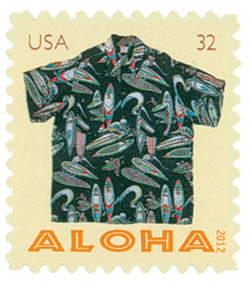 4593  - 2012 32c Aloha Shirts: Surfers