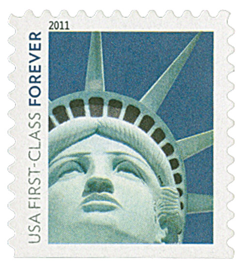 4559-60 - 2011 First-Class Forever Stamp - Lady Liberty and U.S. Flag  (Ashton Potter) - Mystic Stamp Company