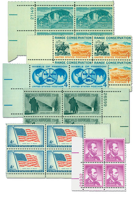 1036//1203  - US Plate Block Collection,Mint, Set of 25