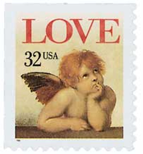 FIVE 55c Cherub Love Stamps .. Unused US Postage Stamps | Angel | Christmas  postage | Love Christmas | Christmas Card | 55c RSVP Love stamps