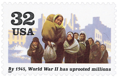 2981g  - 1995 32c World War II: World War II has Uprooted Millions