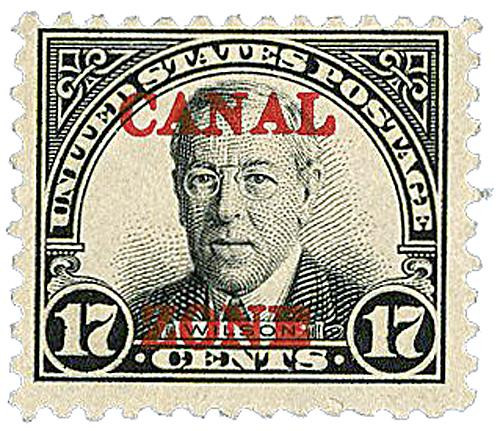 CZ91  - 1926 17c Canal Zone - Wilson, Black, Overprint in Red