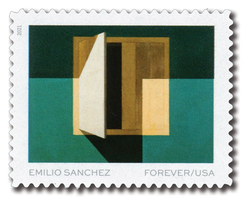 5597  - 2021 First-Class Forever Stamp - Emilio Sanchez: Ventanita Entreabierta