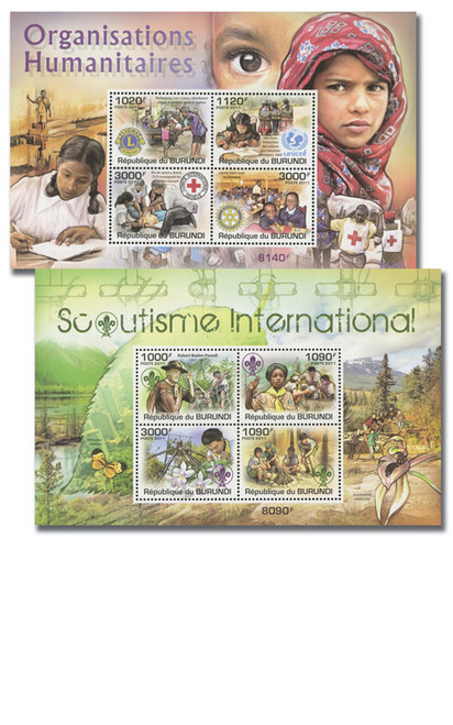 M11502  - 2011 Scouting & Humanitarianism, Mint, Set of 26 Sheets, Burundi