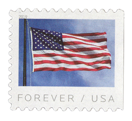 5344  - 2019 First-Class Forever Stamp - US Flag (Ashton Potter booklet)
