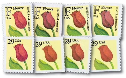 2517//27  - 1991 F-Rate Flower, set of 8 stamps