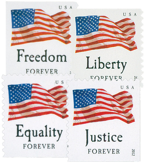 5053 - 2016 First-Class Forever Stamp - U.S. Flag (Sennett Security  Products, coil) - Mystic Stamp Company