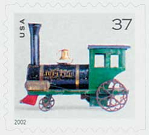 3643  - 2002 37c Antique Toys: Steam Locomotive, booklet single
