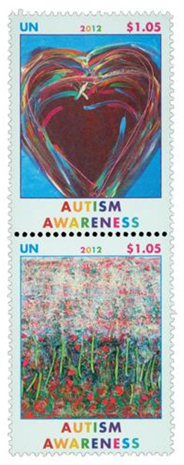 UN1040-41  - 2012 $1.05 UN New York - Autism Awareness