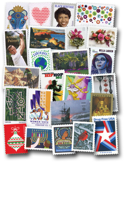 Drug Free Self-stick Adhesive Stamps US Postal Service Forever